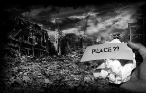 La guerre et la destruction. A quand la paix?